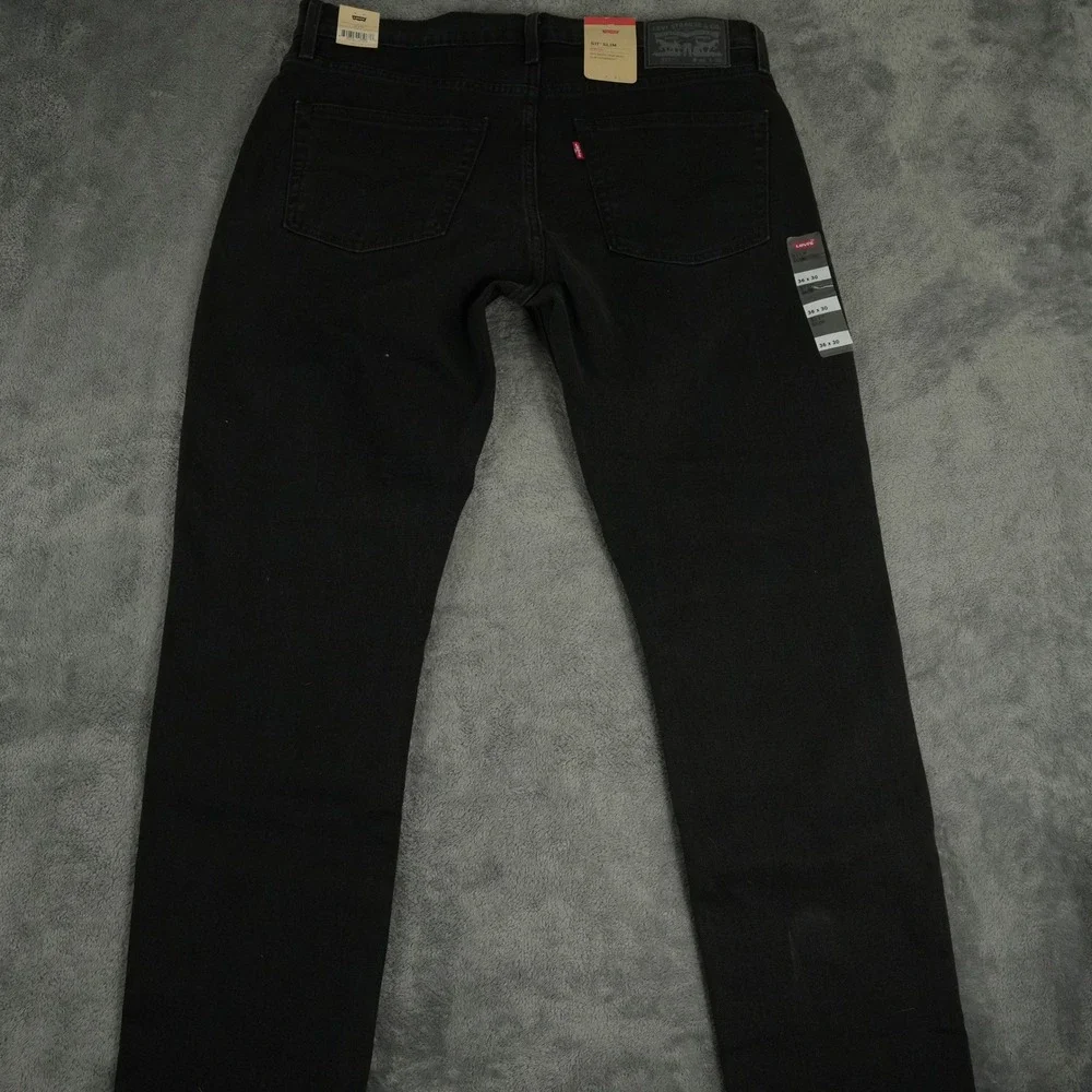 Levi's 511 Jeans Mens 36x30 Black Slim Fit Stretch‎ Denim Classic Casual Grunge